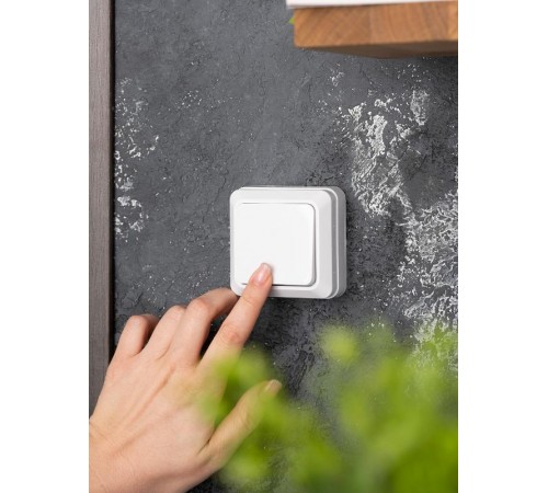 Рим Выключатель 1-клавишный 10А белый EKF  ENV10-021-10  EKF