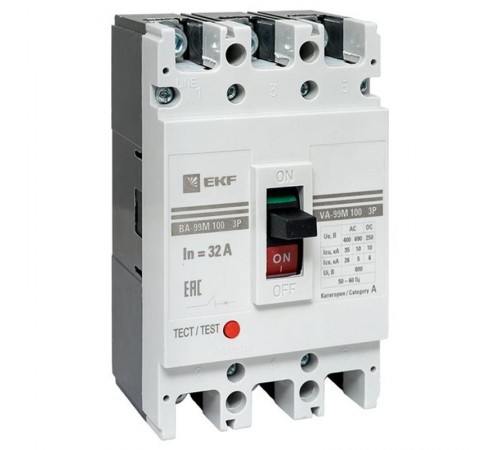 ВА-99М 100/16А 3P 35кА с электромагнитным расцепителем mccb99-100-16m-maEKF