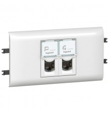 Розетка DLP под Кр.65 2XRJ45 Кат.6 UTP  078663  Legrand