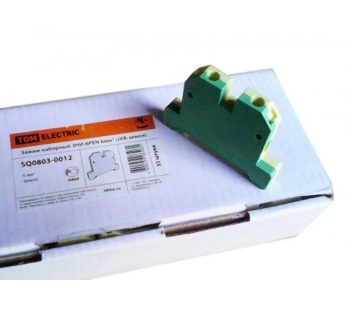 Зажим наборный ЗНИ-6PEN 6мм2 (JXB-земля)   SQ0803-0012  TDM