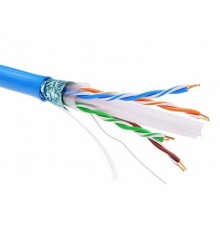 Информационный кабель экранированый F/UTP 4х2 CAT6, PVC, синий  RN6FUPV3BL  DKC