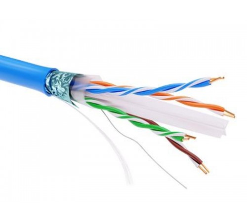 Информационный кабель экранированый F/UTP 4х2 CAT6, PVC, синий  RN6FUPV3BL  DKC