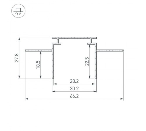Профиль-держатель TEK-PLS-GH16-2000  019861  Arlight