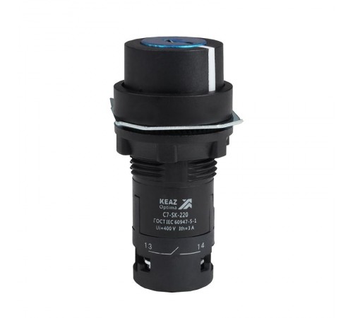 Переключатель 2 положения OptiSignal Compact D22 C7-SK-202 черный с ключом 2НЗ XB7NG24  362141  КЭАЗ