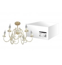 Люстра НСБ-11-02-6х40 "Аура" белый с золотом 6х40Вт E14  SQ0370-0026  TDM