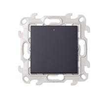 Simon 24 Графит Переключатель 1-кл. с подсв. (с 2-х мест)  2450204-038  Simon