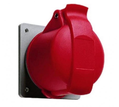 Розетка панельная с прямым унифицированным фланцем 416RU6 16A 3P+N+E IP44 6ч  2CMA193187R1000  ABB