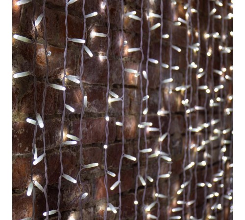 Гирлянда Светодиодный Дождь 2х3 м, эффект мерцания, прозрачный провод, 230 В, диоды белые  235-135-6  NEON-NIGHT