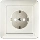W59 Белый Розетка с заземлением с защитными шторками (в сборе)  RS16-152-18  SE