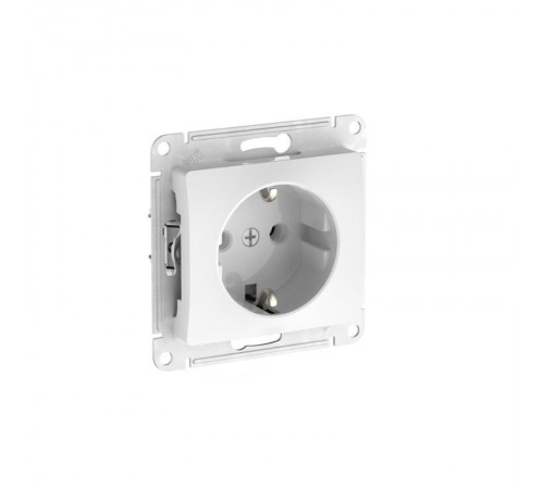 Glossa Белый Розетка с заземлением, 16А, механизм, быстрозажимные клеммы  GSL000143S  SE