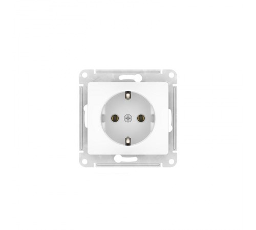 Glossa Белый Розетка с заземлением, 16А, механизм, быстрозажимные клеммы  GSL000143S  SE