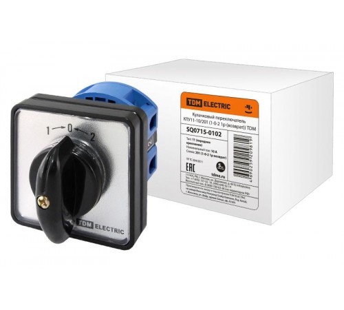 Кулачковый переключатель КПУ11-10/201 (1-0-2 1р (возврат))  SQ0715-0102  TDM