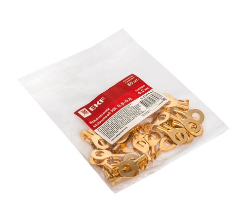 Наконечник кольцевой НК 0.5-0.8 кольцо 6.2 мм (уп 50шт) EKF PROxima  nk-0.5-0.8-6.2  EKF