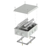 Коробка огнестойкая для о/п 40-0320-FR2.5-28 Е15-Е120 RAL7035 200х150х75 (5 шт/кор) серая  40-0320-7035-FR2.5-28  Промрукав