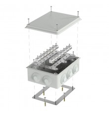 Коробка огнестойкая для о/п 40-0320-FR2.5-28 Е15-Е120 RAL7035 200х150х75 (5 шт/кор) серая  40-0320-7035-FR2.5-28  Промрукав