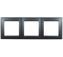 Simon 15 Графит Рамка универсальная, 3 поста  1500630-038  Simon