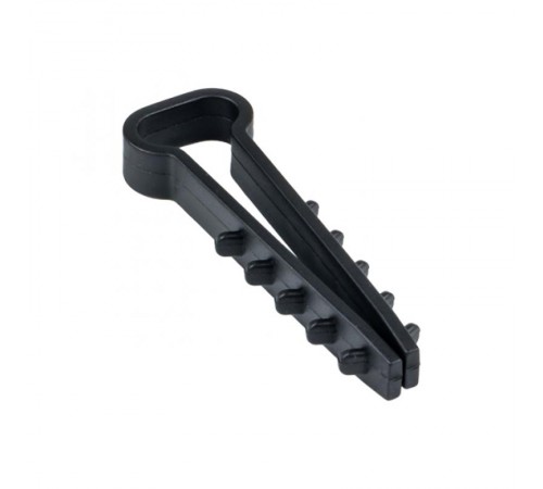 Дюбель-хомут (5х10 мм) для плоского кабеля черный (10 шт.) EKF PROxima  plc-cd-5x10b-r  EKF