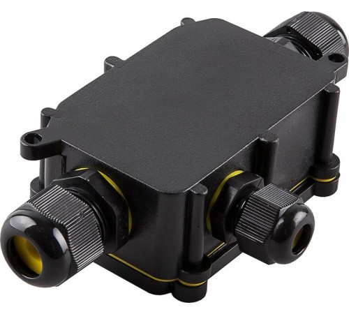 Коробка распределительная водонепроницаемая cоединительная, LD523, 450V, 140х78х36, черный  32246  Feron