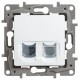Etika Белый Розетка телефонная + компьютерная (RJ11+RJ45) 5 кат. UTP  672252  Legrand