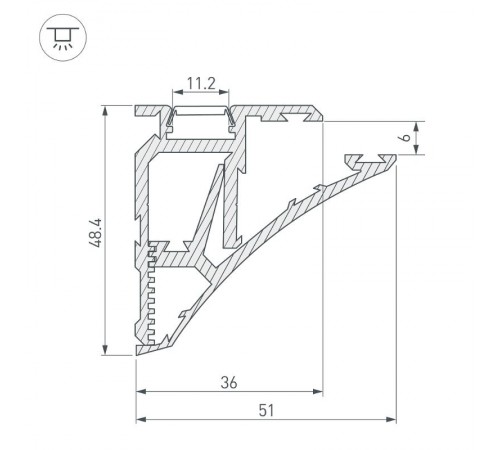 Профиль SHELF-620-2000-SET ANOD  023788  Arlight