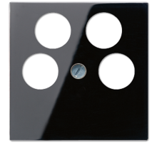 Крышка для SAT-TV-розетки с 4-мя гнездами; черный A561-4SAT2SW Jung