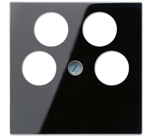 Крышка для SAT-TV-розетки с 4-мя гнездами; черный A561-4SAT2SW Jung