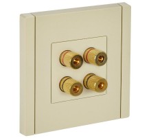 FORTE&PIANO Аудиорозетка 4-местная FP439 ваниль  FP-S40-K10  IEK