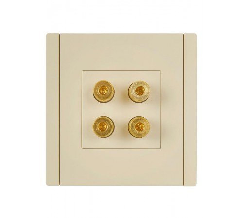 FORTE&PIANO Аудиорозетка 4-местная FP439 ваниль  FP-S40-K10  IEK