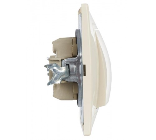 КВАРТА Кремовый Выключатель 2-клавишный 10А ВС10-2-0-ККм EVK20-K33-10-DM  GENERICA