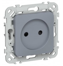 FLITE Розетка без заземления со шторками 10А РСш01-0-ФлМ маренго  FI-R13-10-K35  IEK