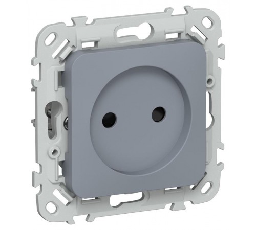 FLITE Розетка без заземления со шторками 10А РСш01-0-ФлМ маренго  FI-R13-10-K35  IEK