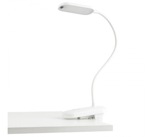 Настольный светильник  NLED-525-6W-W светодиодный аккумуляторный на прищепке белый  Б0068589  ЭРА