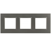 Рамка для розеток и выключателей Elegance 14-5013-16 Classic, на 3 поста, титан  Б0065827  ЭРА