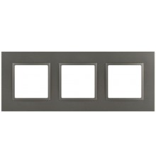Рамка для розеток и выключателей Elegance 14-5013-16 Classic, на 3 поста, титан  Б0065827  ЭРА