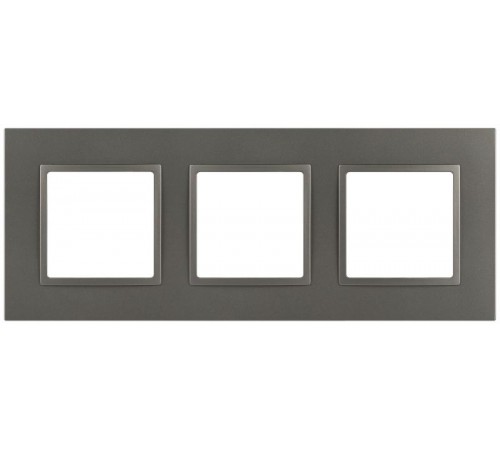 Рамка для розеток и выключателей Elegance 14-5013-16 Classic, на 3 поста, титан  Б0065827  ЭРА