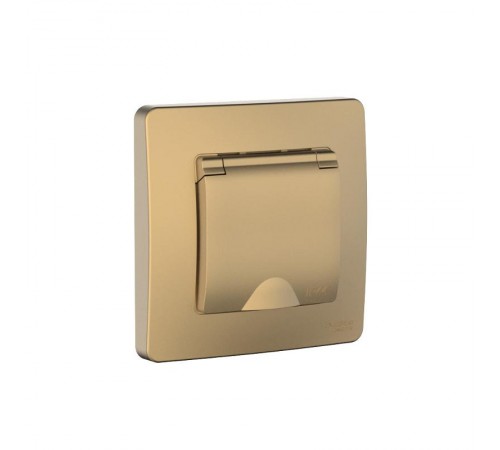 Blanca Титан С/У IP44 Розетка с заземлением со шторками, с крышкой, 16А, 250В  BLNRS441114   SE