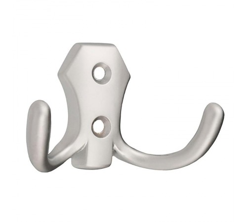 Крючок 2405, 2-х рожковый, мат. хром (1 шт)  - пакет   129919  Tech-KREP