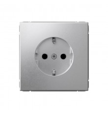ArtGallery Алюминий Розетка с заземлением со шторками, 16А, механизм, быстрозажим. клем.  GAL000345S  SE