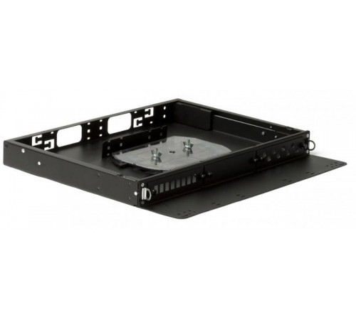 Hyperline FO-19V-1U-3xSLT-W130H30-24UN-BK Бокс оптический универсальный 19" выдвижной, с полкой, от 8 до 24 портов  401216  Hyperline