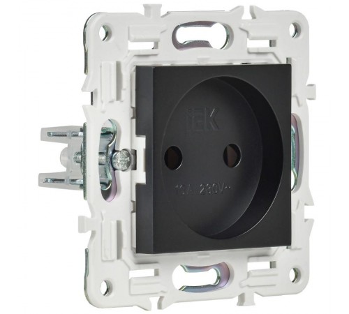 SKANDY Розетка без заземления без защитных шторок 10А SK-R02Bl черный  SK-R10-10-K02  IEK