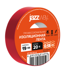 Изолента ПВХ 19мм * 20м красная  .5014596  Jazzway