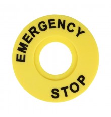 Бирка "Стоп" круглая 60мм (EMERGENCY STOP) OptiSignal Compact D22 C7-MH2260 , ZBY9320  362222  КЭАЗ