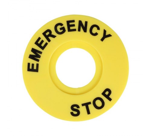 Бирка "Стоп" круглая 60мм (EMERGENCY STOP) OptiSignal Compact D22 C7-MH2260 , ZBY9320  362222  КЭАЗ