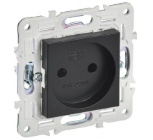 SKANDY Розетка без заземления без защитных шторок 10А SK-R02Bl черный  SK-R10-10-K02  IEK