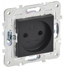 SKANDY Розетка без заземления без защитных шторок 10А SK-R02Bl черный  SK-R10-10-K02  IEK