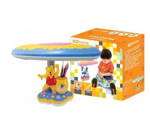 Светильник Мишутка настол/часы/подставка 220В, 11Вт, G23, голубойTDM  SQ0337-0016  TDM