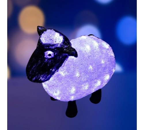 Акриловая светодиодная фигура "Овца" 30см, 56 светодиодов, IP65, 24В,  513-401  NEON-NIGHT