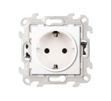Simon 24 Белый Розетка 2К+З  Push&Go  2420434-030  Simon