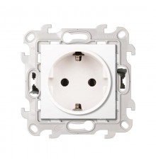 Simon 24 Белый Розетка 2К+З  Push&Go  2420434-030  Simon