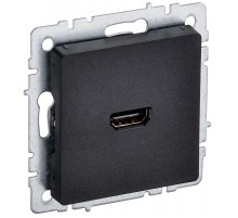 BRITE Розетка HDMI РHDMI-0-БрЧ черный   BR-H10-K02  IEK